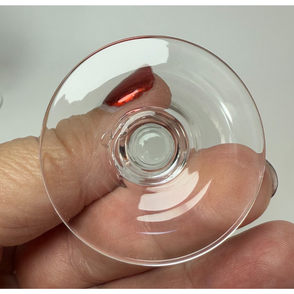 6 Vintage MCM Atomic Small Wine Cordial Glasses Star Dust C G Quartzex Crystal - Picture 4 of 4